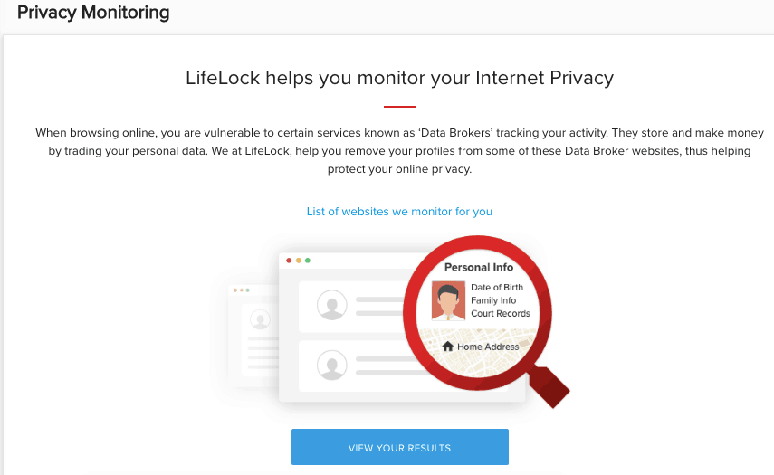 LifeLock Privacy Monitor LifeLock Privacy Monitor