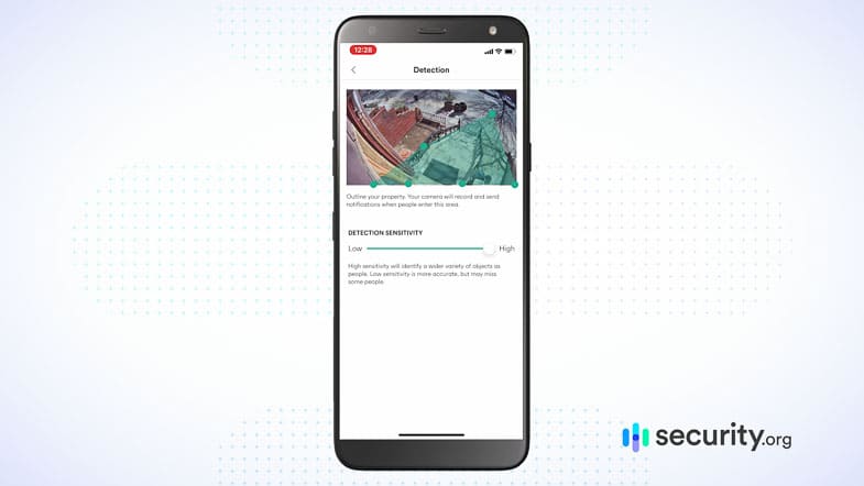 Vivint Motion Zones in the app Vivint Motion Zones in the app