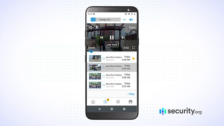 Blink App – Live Look in Blink App - Live Look in