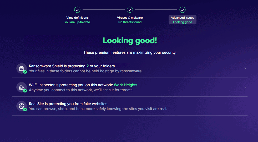 Avast Antivirus – Everything Looks Good Avast Antivirus - Everything Looks Good