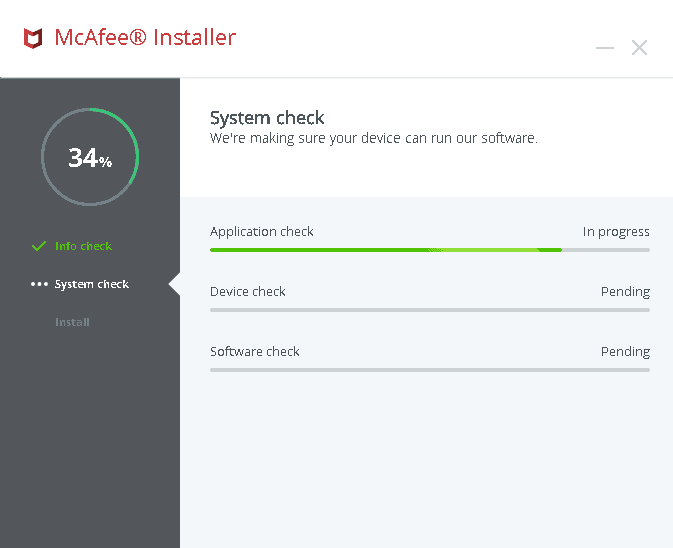 McAfee Pre-Installation System Check McAfee Pre-Installation System Check