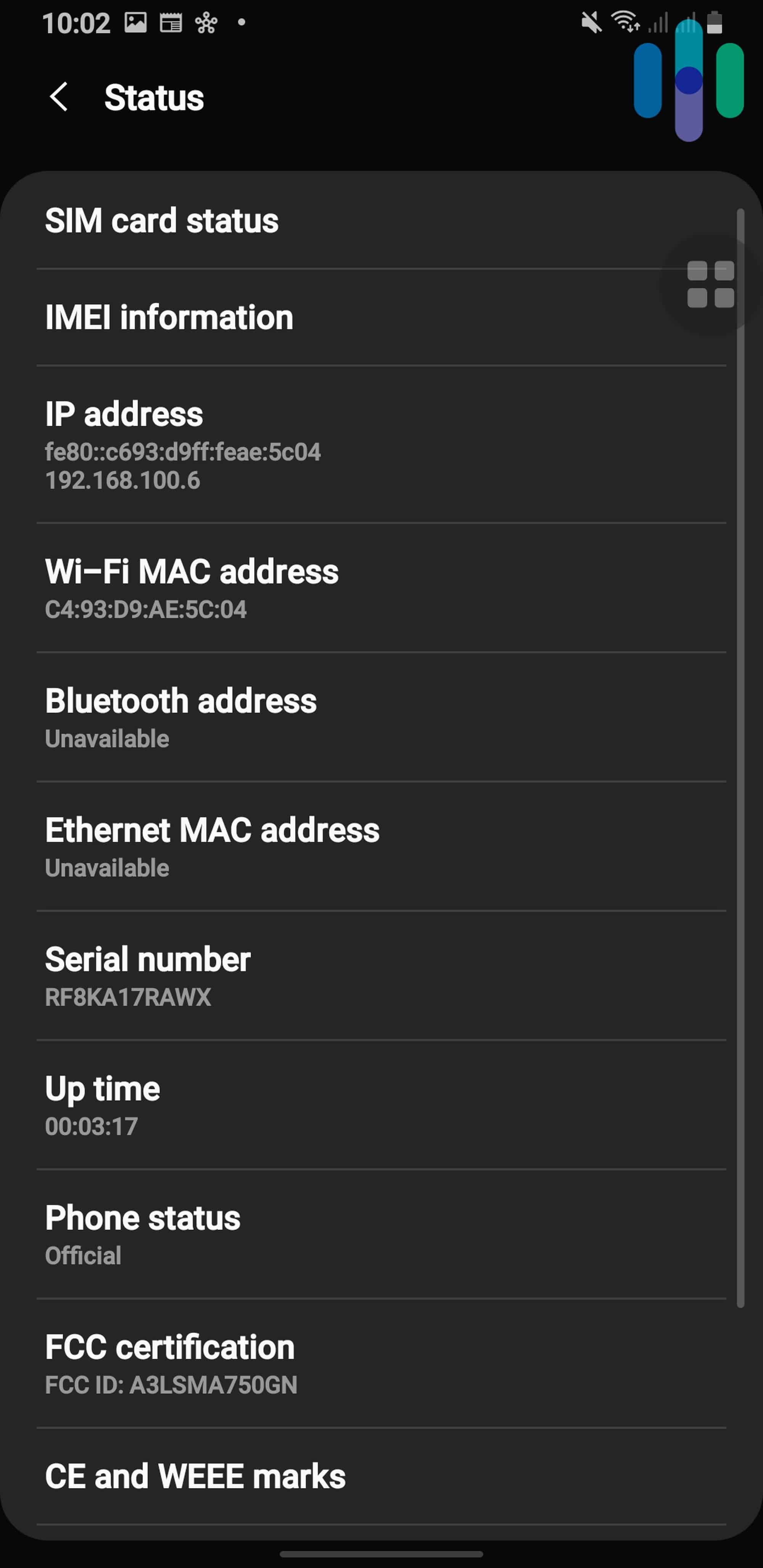 Changing You IP – On Android, Scroll to IP address to see your IP address. Changing You IP - On Android, Scroll to IP address to see your IP address.