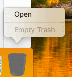 Emptying Trash on Mac Emptying Trash on Mac