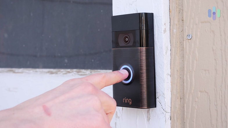 A Ring Video Doorbell A Ring Video Doorbell