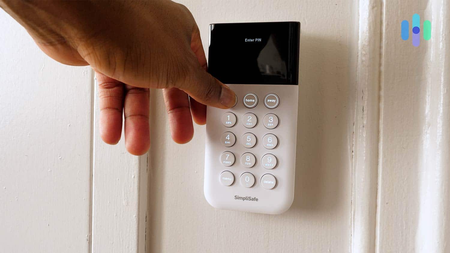 The SimpliSafe keypad. The SimpliSafe keypad.
