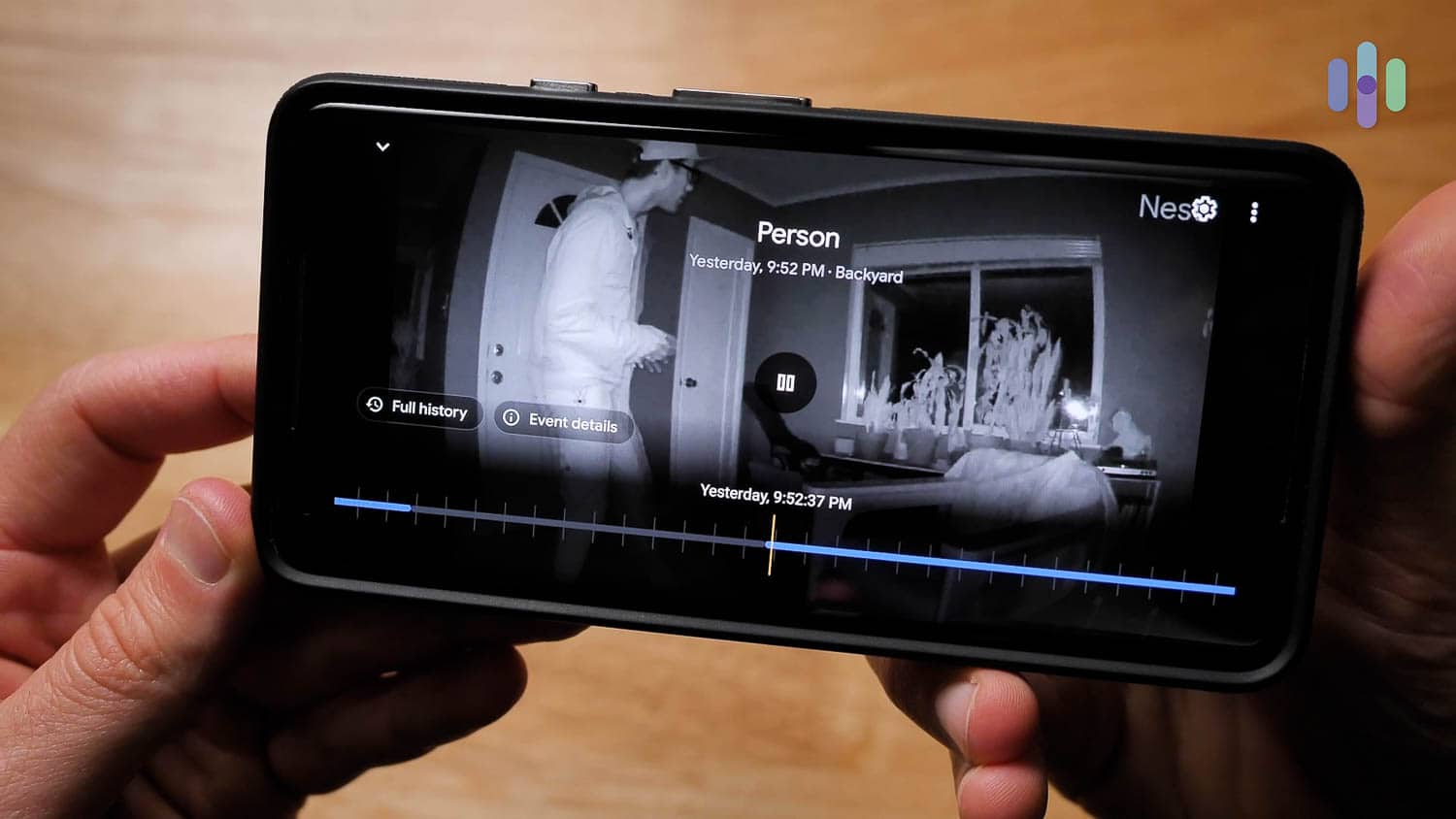 Person event on the Nest app Person event on the Nest app