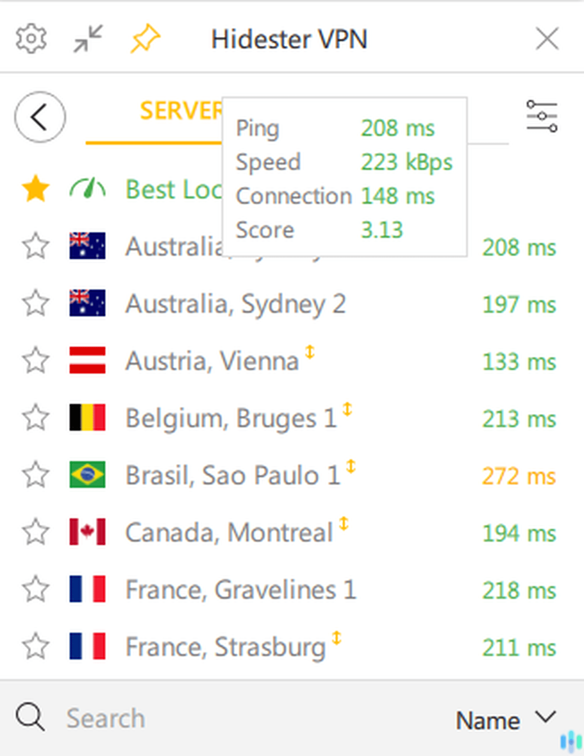 Hidester server details Hidester server details