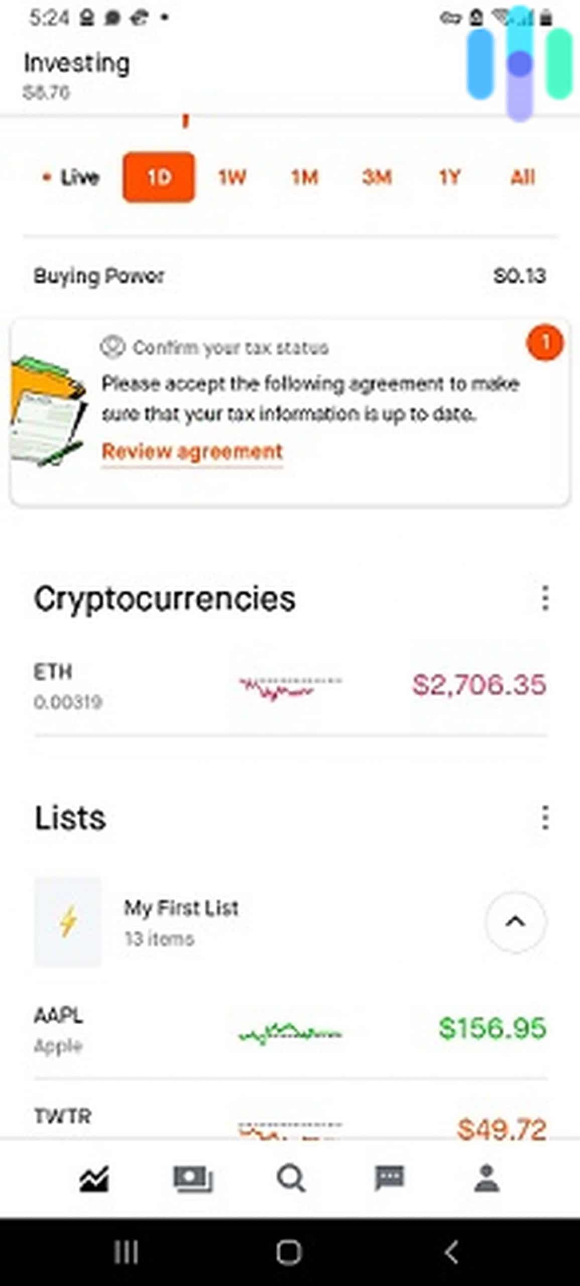 Robinhood Crypto Mobile App Dashboard Robinhood Crypto Mobile App Dashboard