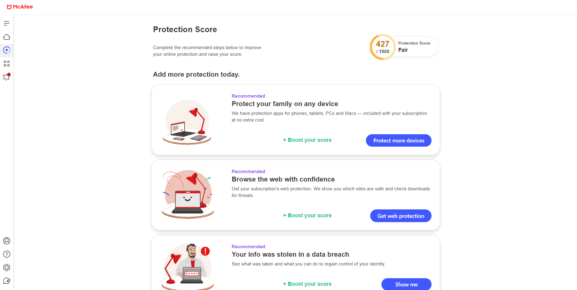 mcafee-protection-score McAfee protection score