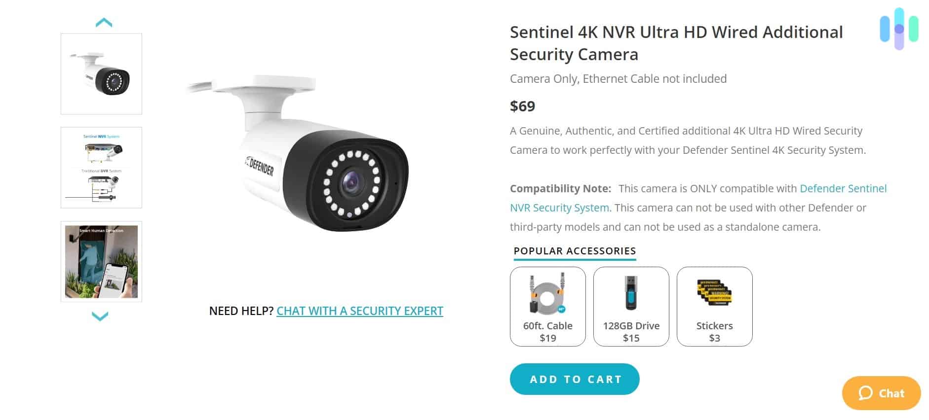 Defender Sentinel 4K Camera Defender Sentinel 4K Camera