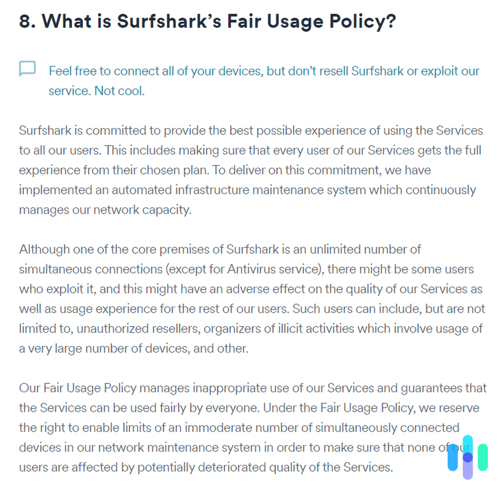 Surfshark Fair Usage Policy Surfshark Fair Usage Policy