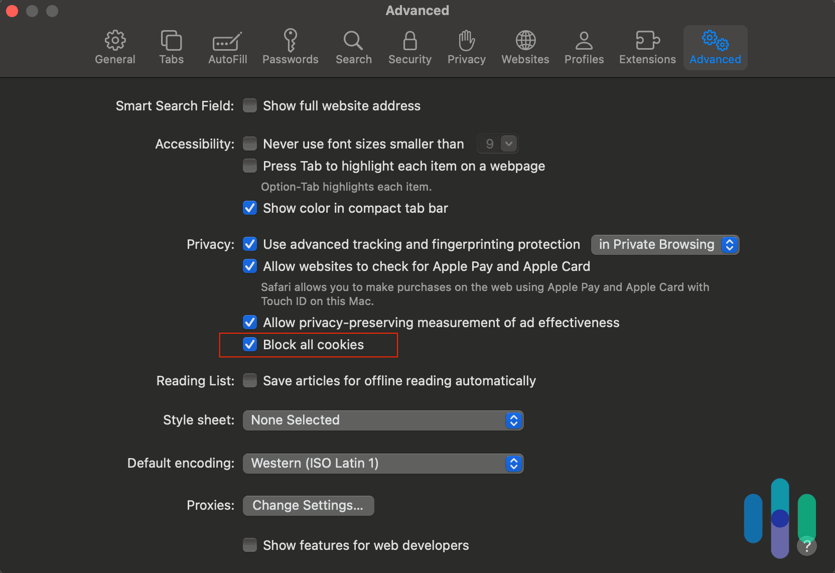 Blocking All Cookies on Safari Blocking All Cookies on Safari