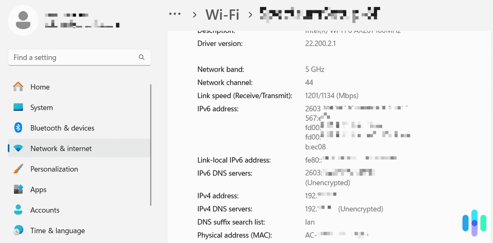 IP address location on Windows 11 IP address location on Windows 11