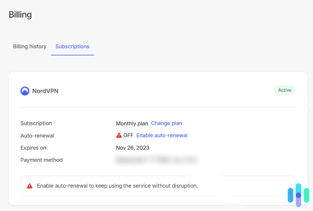 Our NordVPN subscription Our NordVPN subscription