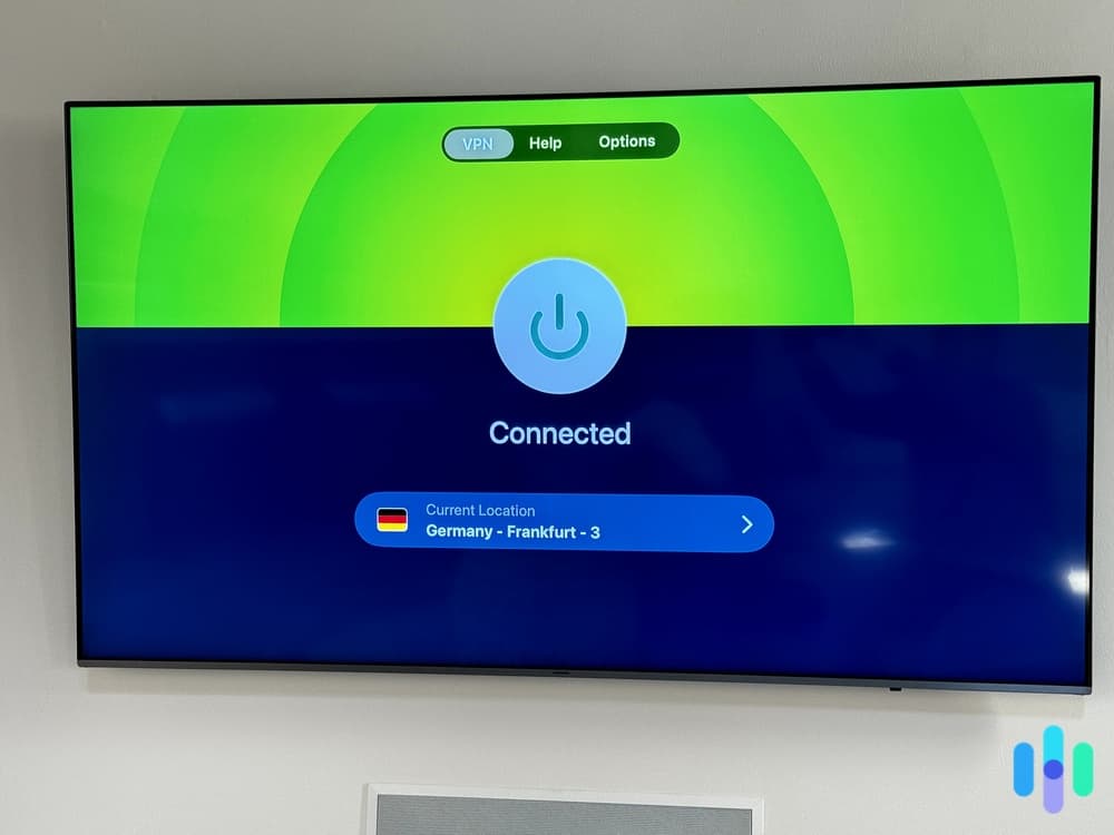 ExpressVPN connected to Germany on Apple TV ExpressVPN connected to Germany on Apple TV