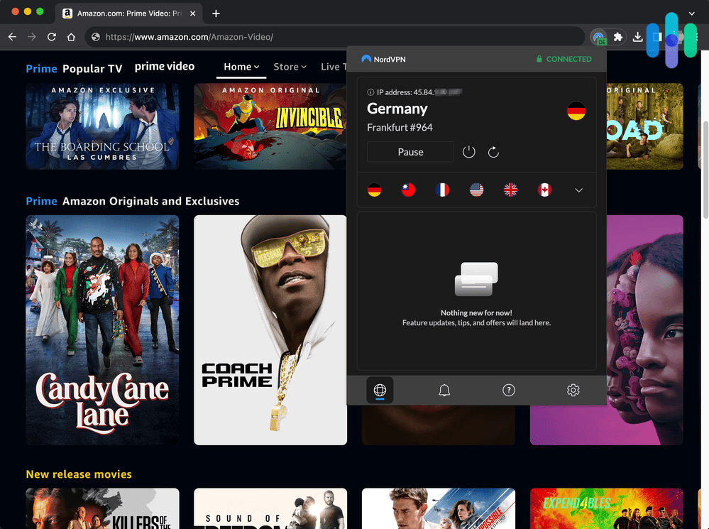 Testing the NordVPN Chrome App on Prime Video Testing the NordVPN Chrome App on Prime Video