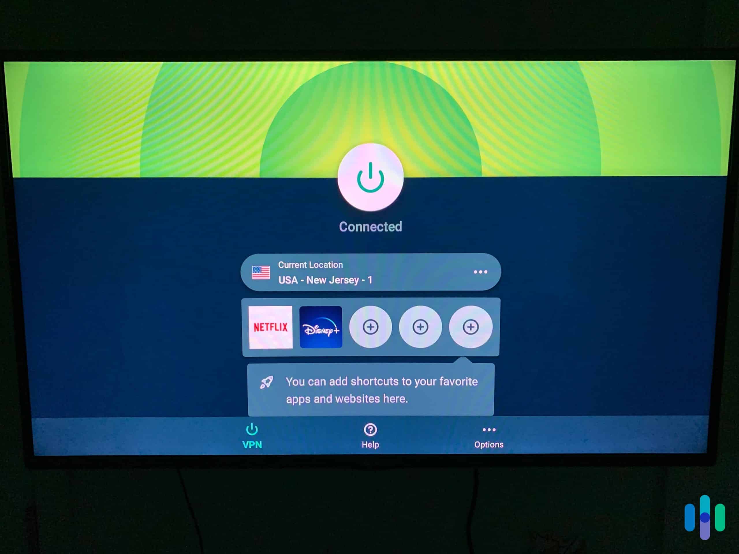 Using ExpressVPN on Amazon Fire TV Stick and connected to New Jersey Using ExpressVPN on Amazon Fire TV Stick and connected to New Jersey