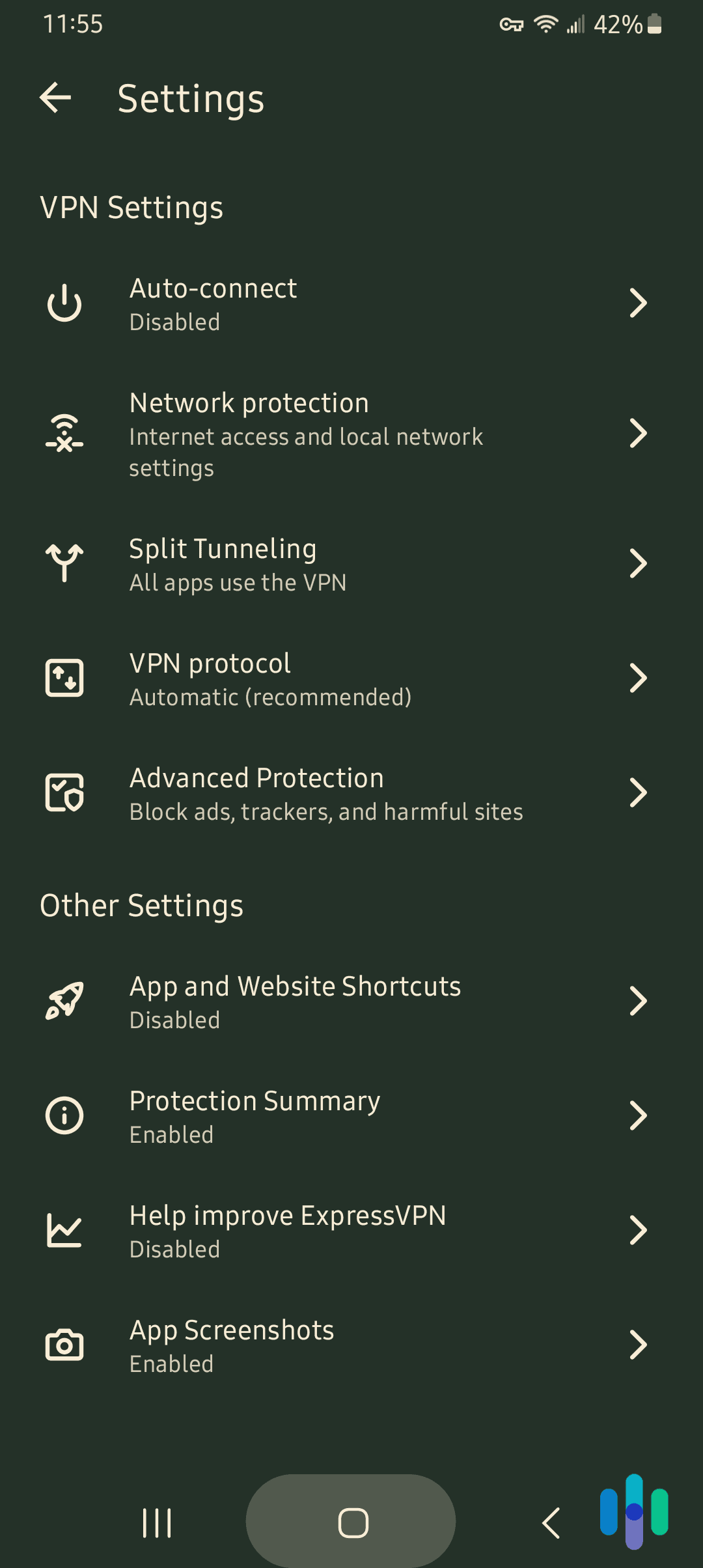 ExpressVPN Settings on Android ExpressVPN Settings on Android