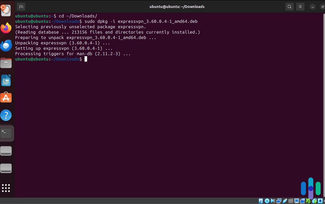 ExpressVPN installed via CLI ExpressVPN installed via CLI