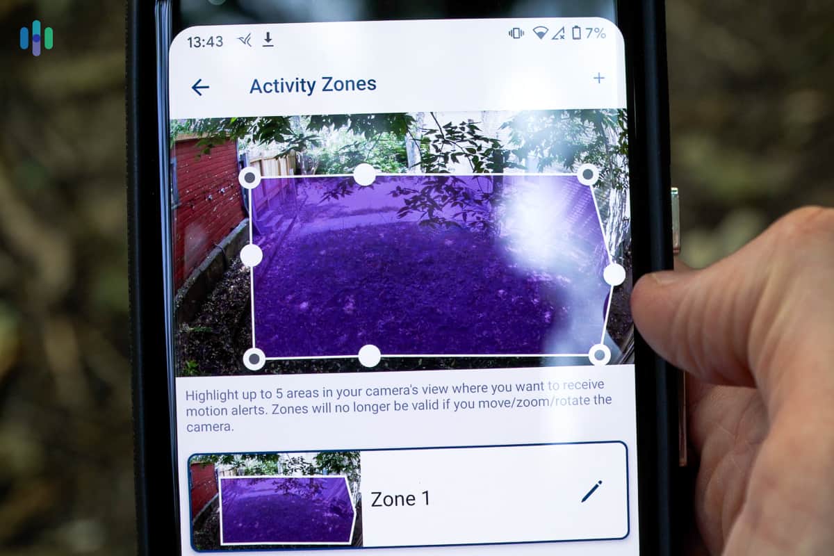 Activity Zones on the Arlo Secure app Activity Zones on the Arlo Secure app
