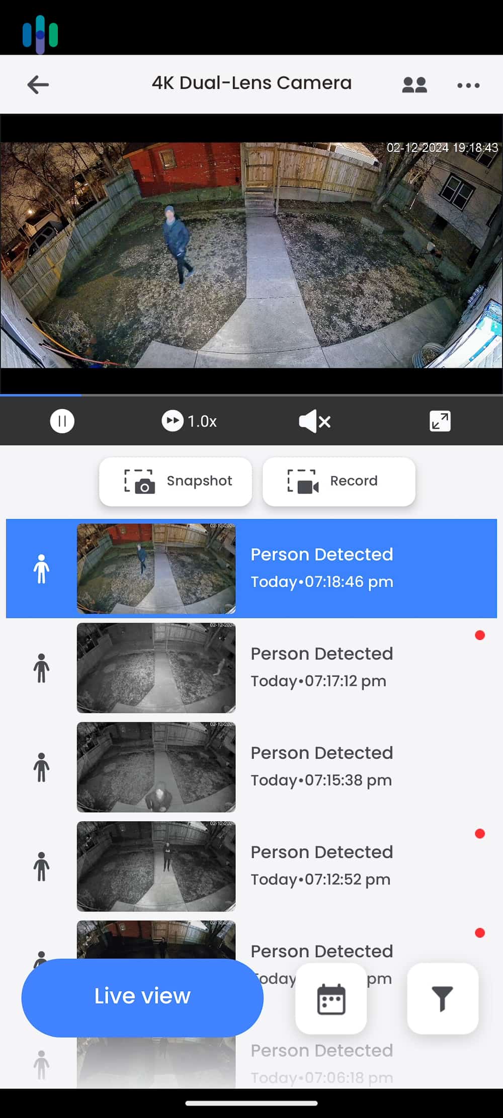 Person detection on the Lorex app Person detection on the Lorex app