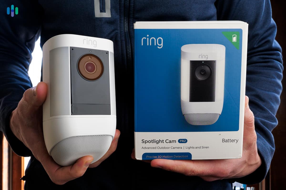 Ring Spotlight Cam Pro and it’s packaging Ring Spotlight Cam Pro and it's packaging