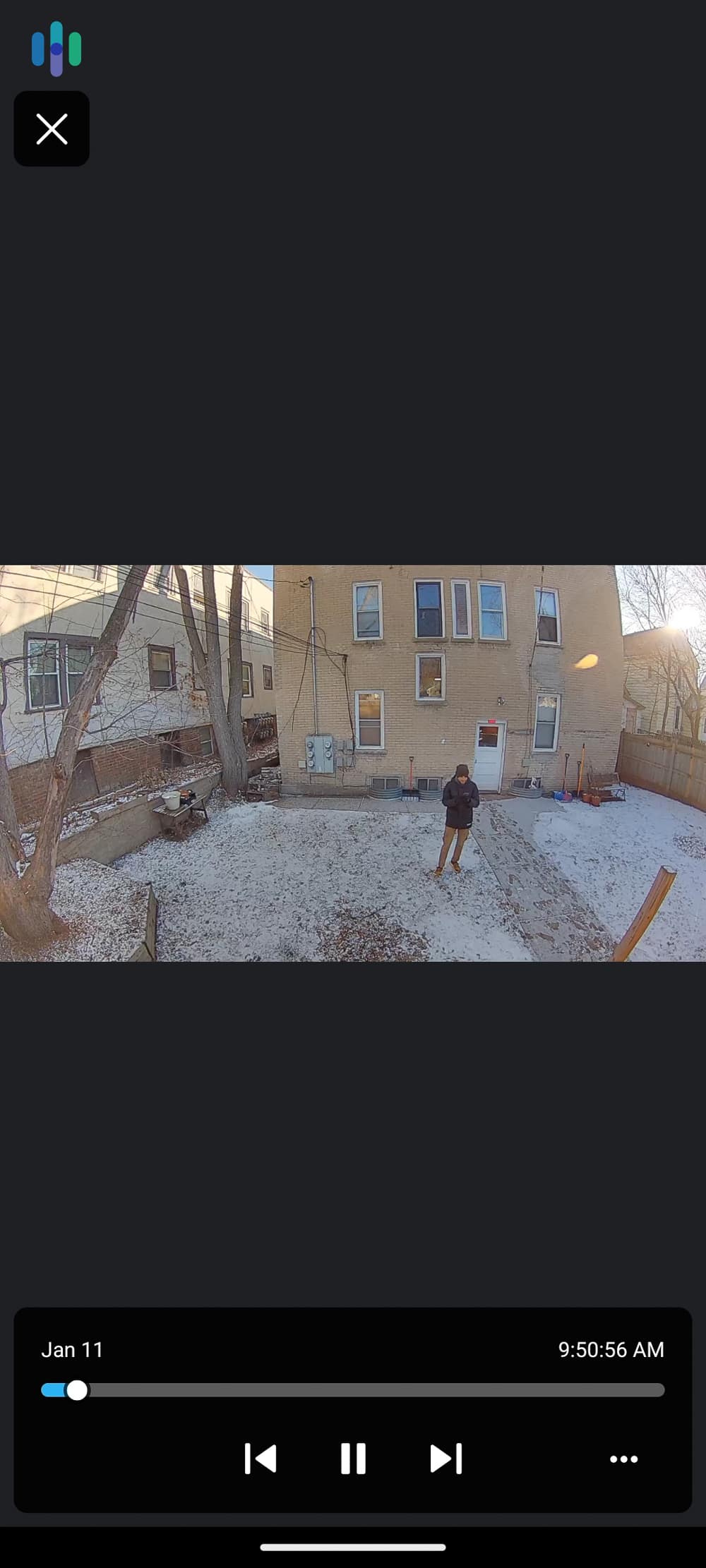 Ring Spotlight Cam Pro video playback on the app Ring Spotlight Cam Pro video playback on the app