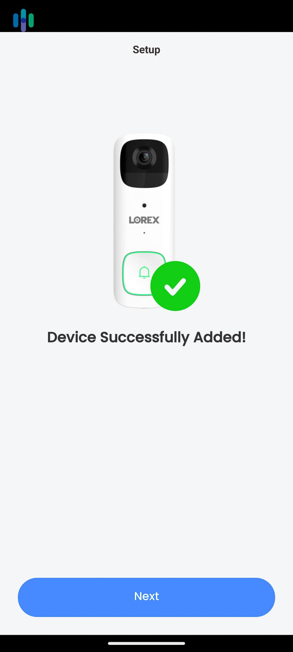 Device successfully added on the Lorex app Device successfully added on the Lorex app