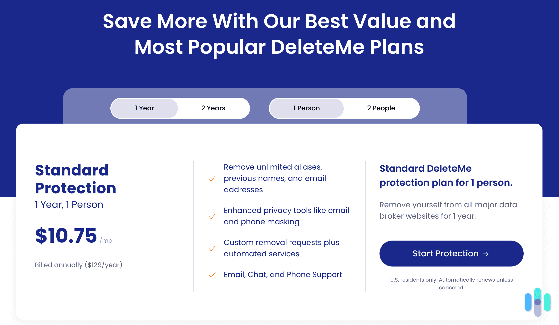 DeleteMe plans DeleteMe plans