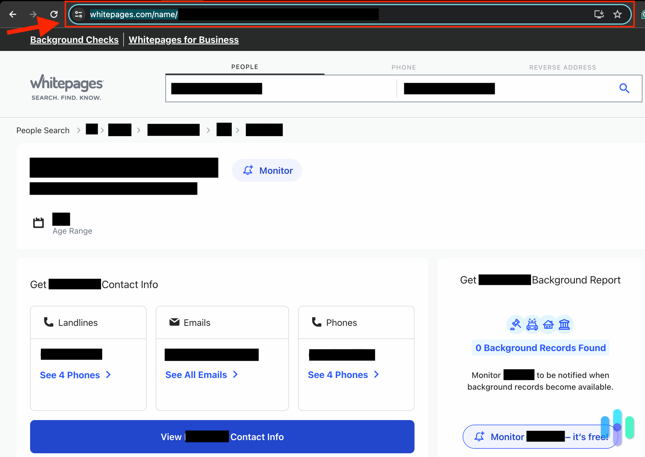 Whitepages opt out copy profile URL Whitepages opt out copy profile URL