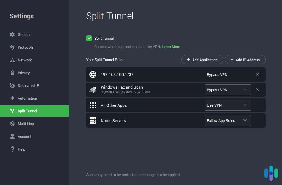 Private Internet Access Split Tunneling Private Internet Access split tunneling