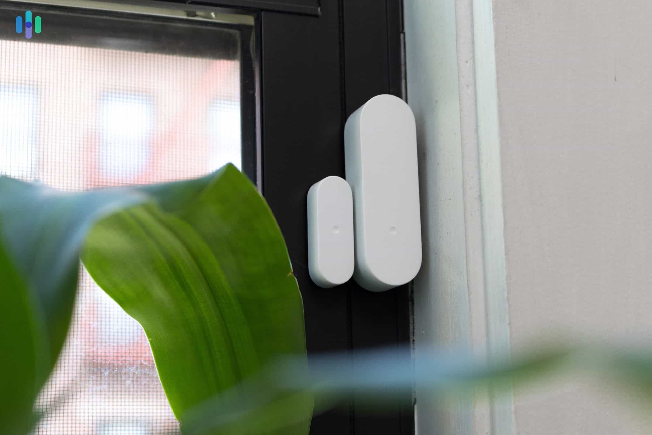 ADT Door/Window Sensor On Window (close up) ADT Door/Window Sensor On Window