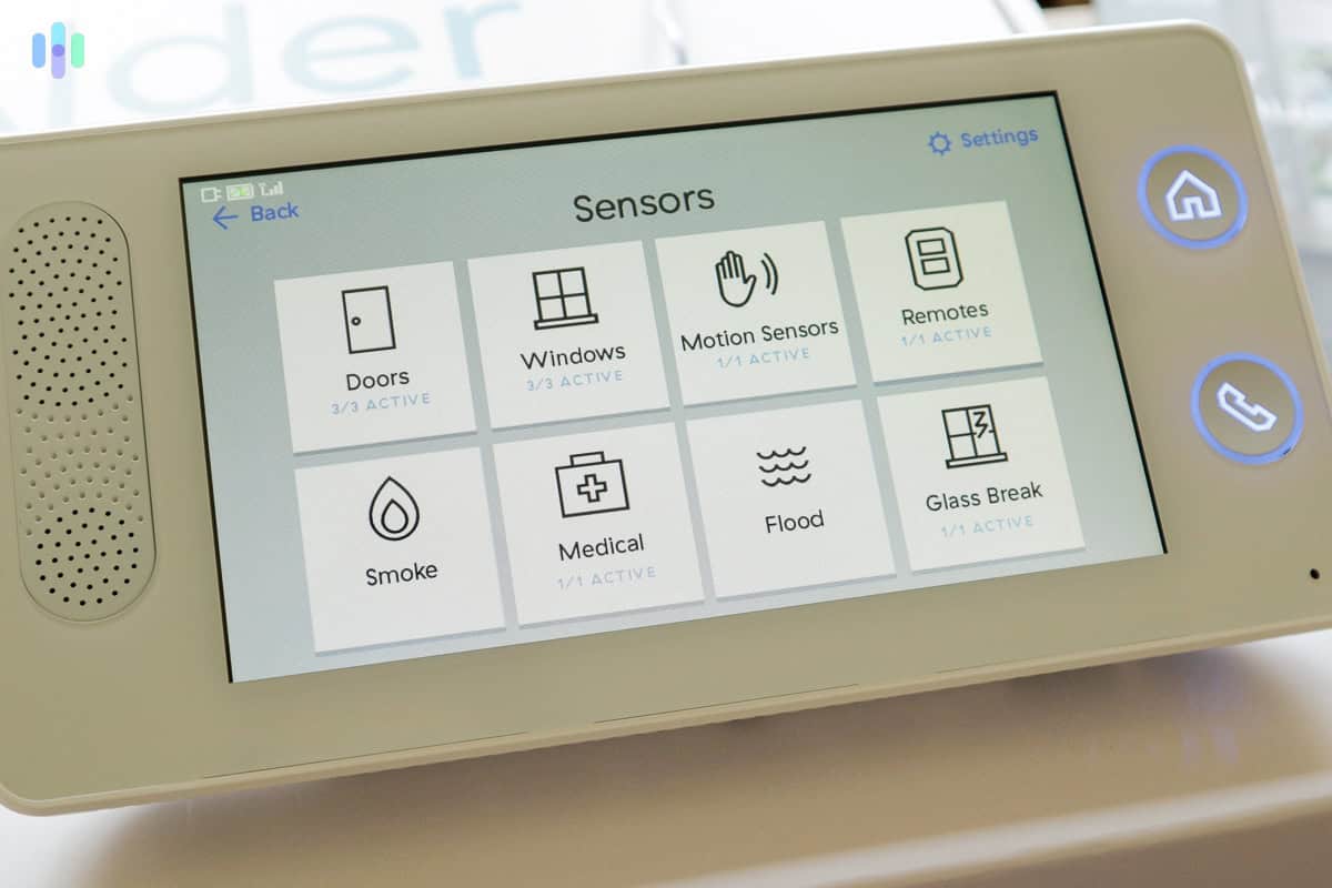 Alder sensors on panel Alder sensors on panel