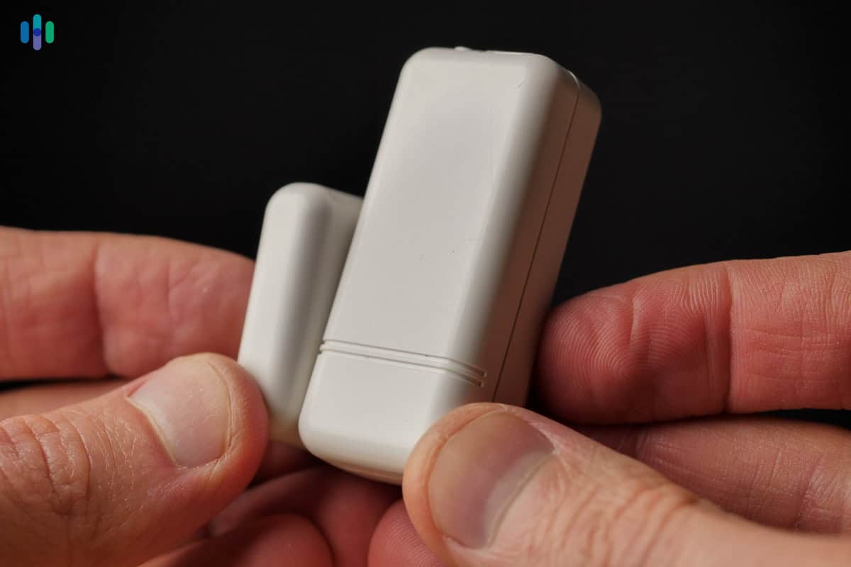 Brinks door and window sensors in hand Brinks door and window sensors in hand