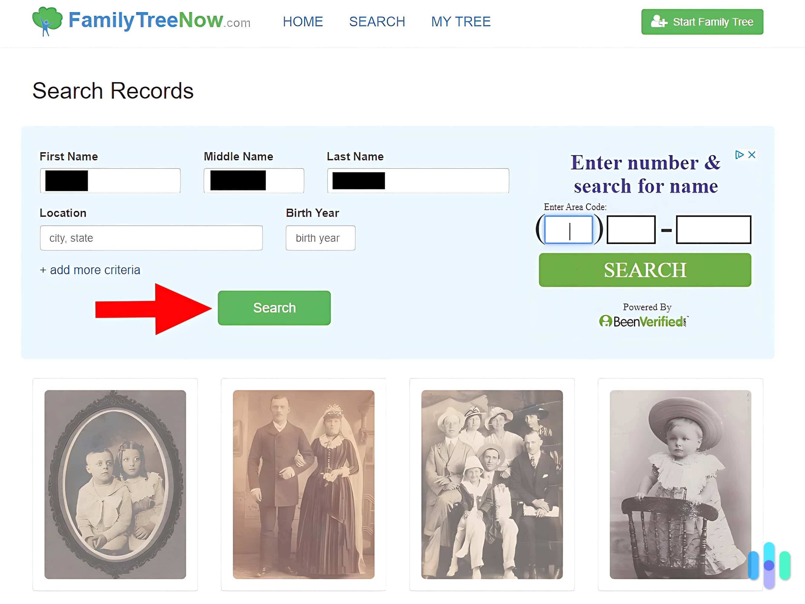 Enter your first, middle, and last name into the fields. Enter your first, middle, and last name into the fields.