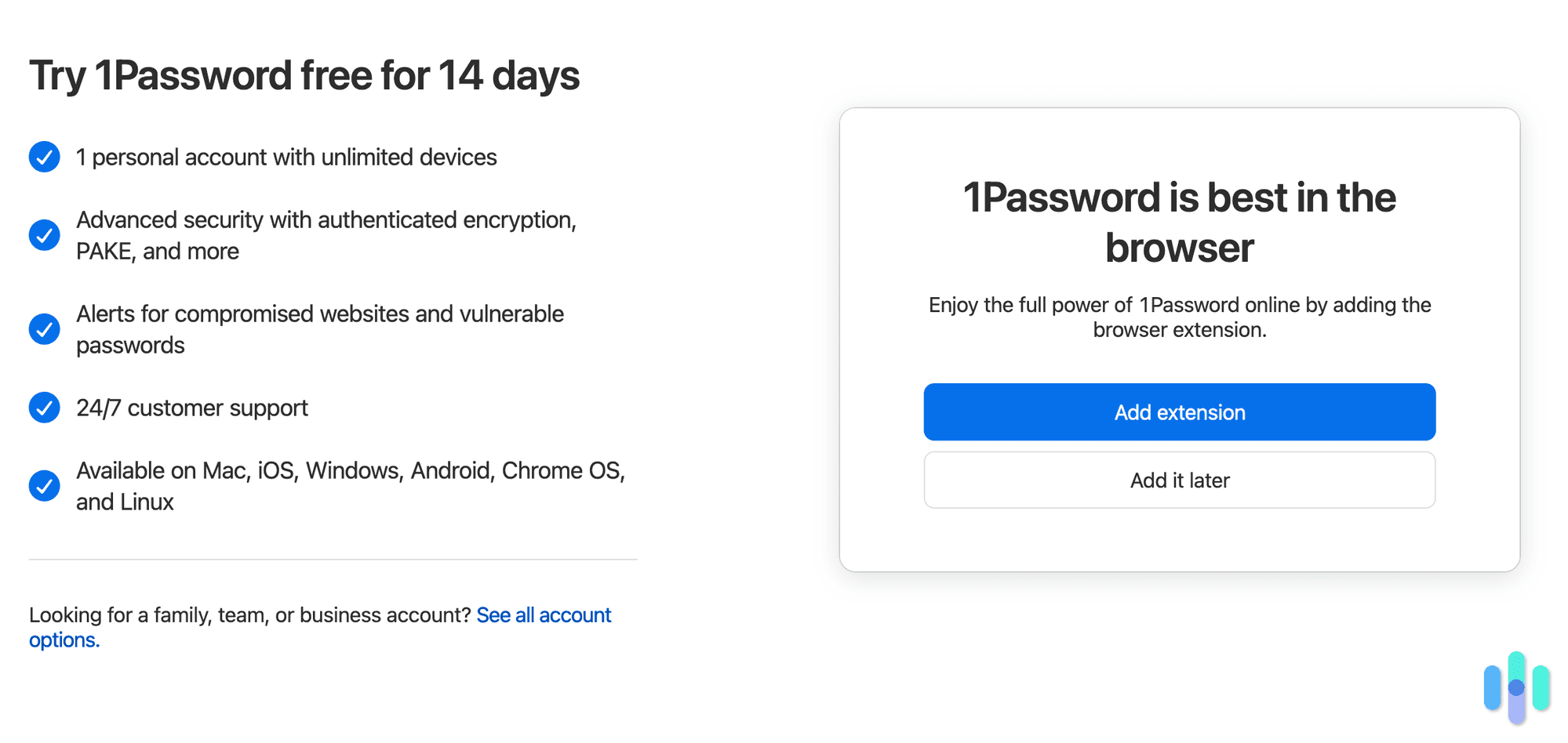 I started my process by downloading the browser extension for 1Password. I started my process by downloading the browser extension for 1Password.