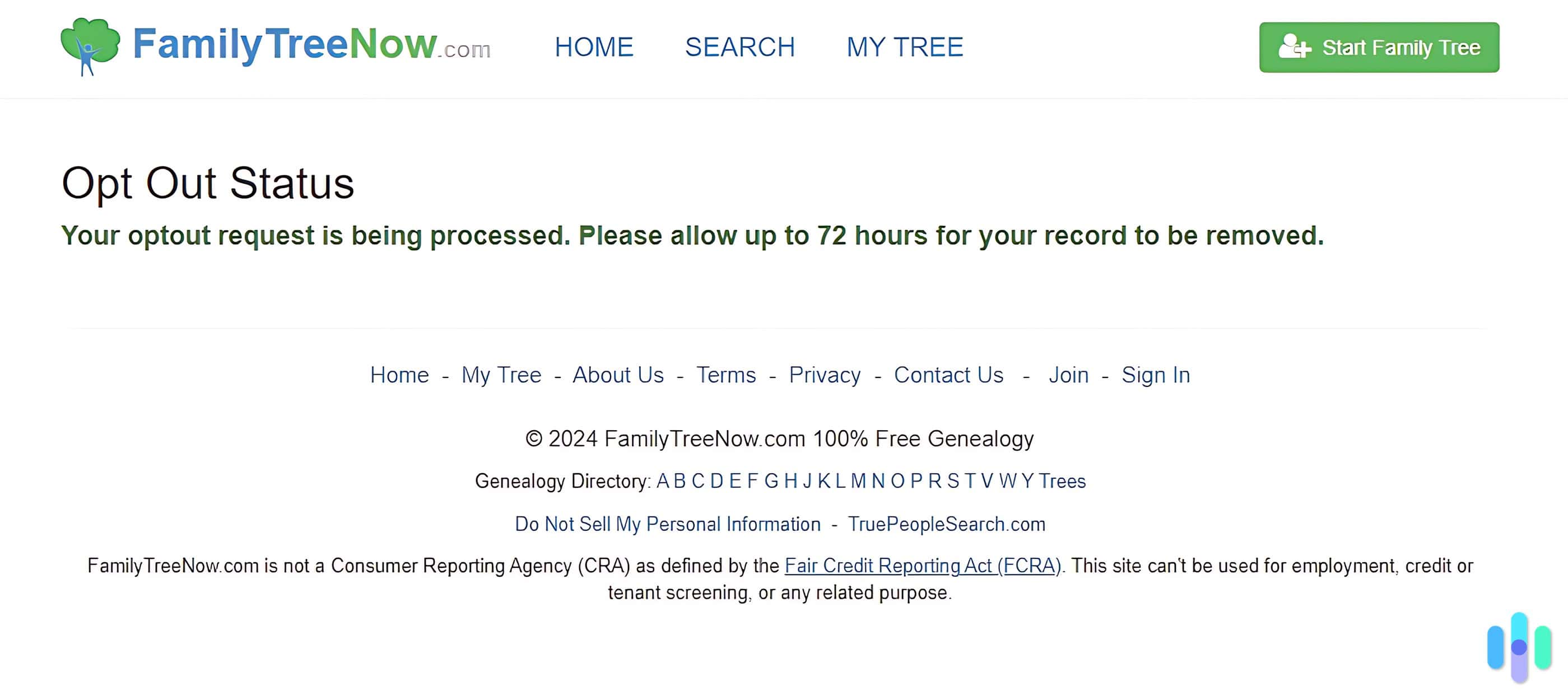 Your opt-out request is complete. Check back after 72 hours to see if the record is gone. Your opt-out request is complete. Check back after 72 hours to see if the record is gone.
