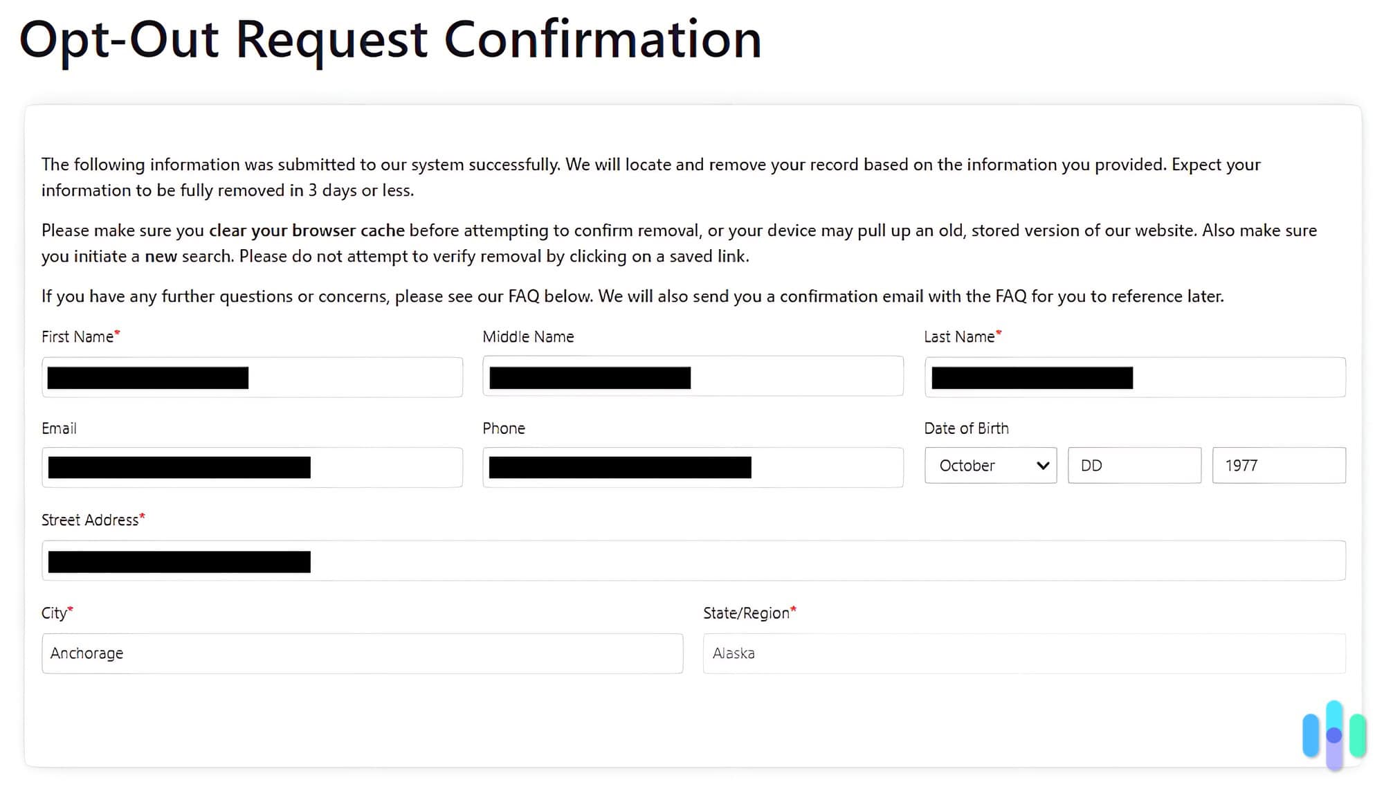 Your request is complete, but it won’t take effect for up to another 72 hours. Your request is complete, but it won’t take effect for up to another 72 hours.