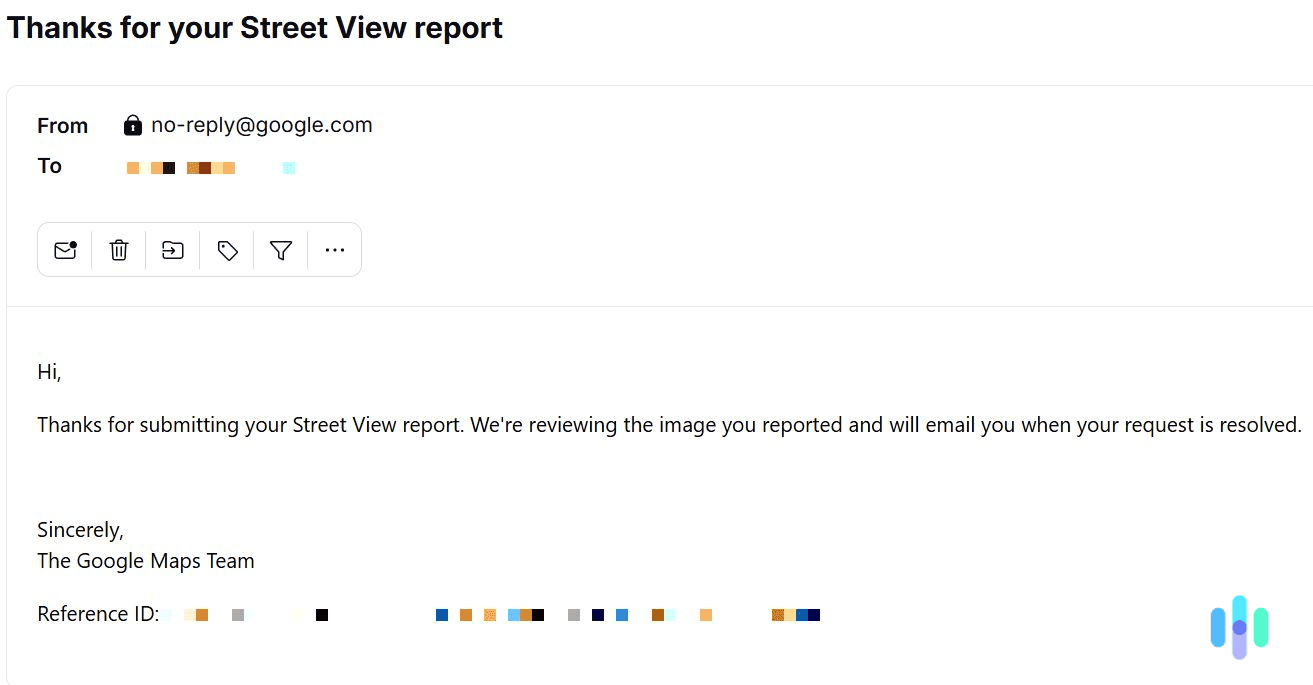 Google will contact you when it finishes handling your request. Google will contact you when it finishes handling your request.