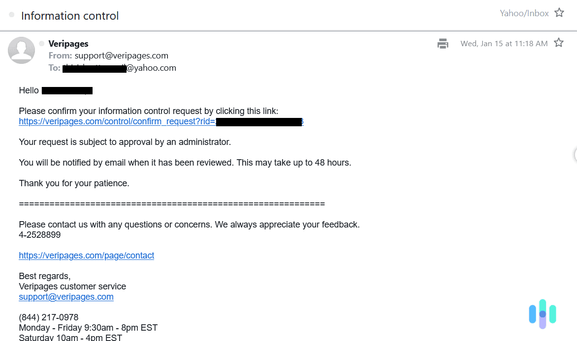 The final step in the process is clicking the link in the confirmation email The final step in the process is clicking the link in the confirmation email