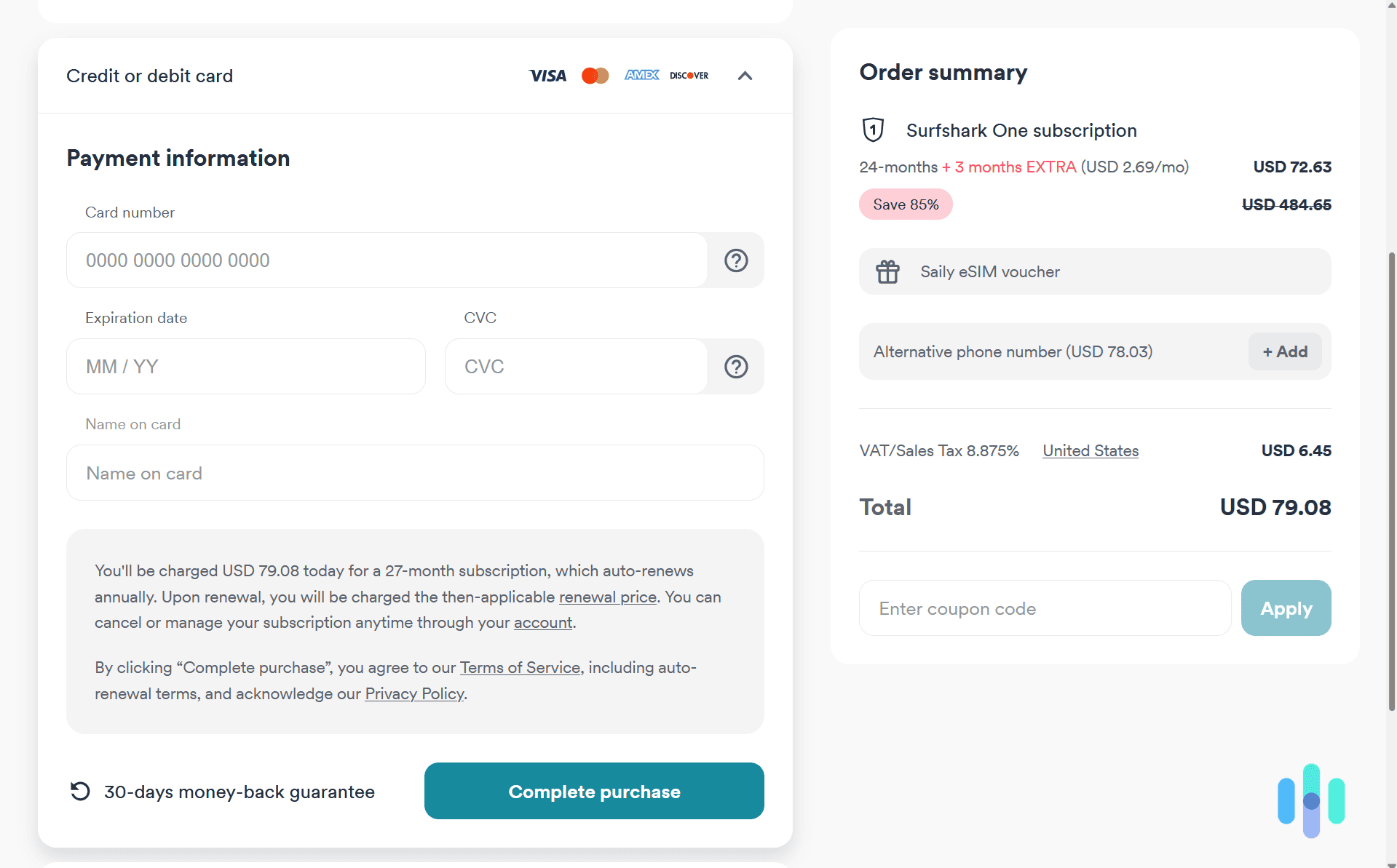 We signed up for a two year Surfshark One plan so we had as much time as we needed to test Surfshark Alert. We signed up for a two year Surfshark One plan so we had as much time as we needed to test Surfshark Alert.