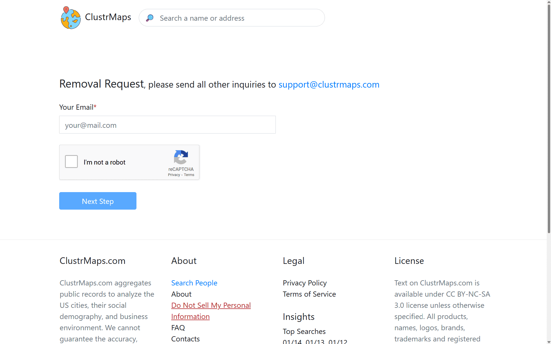 While we don’t like giving our email out, we needed to hand it over to opt out of ClustrMaps. While we don’t like giving our email out, we needed to hand it over to opt out of ClustrMaps.