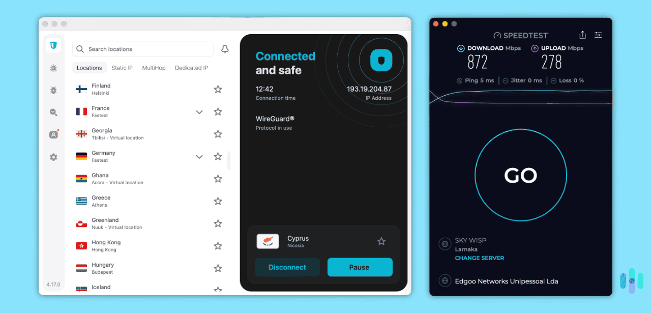 Surfshark VPN is fast up and down. Surfshark VPN is fast up and down.
