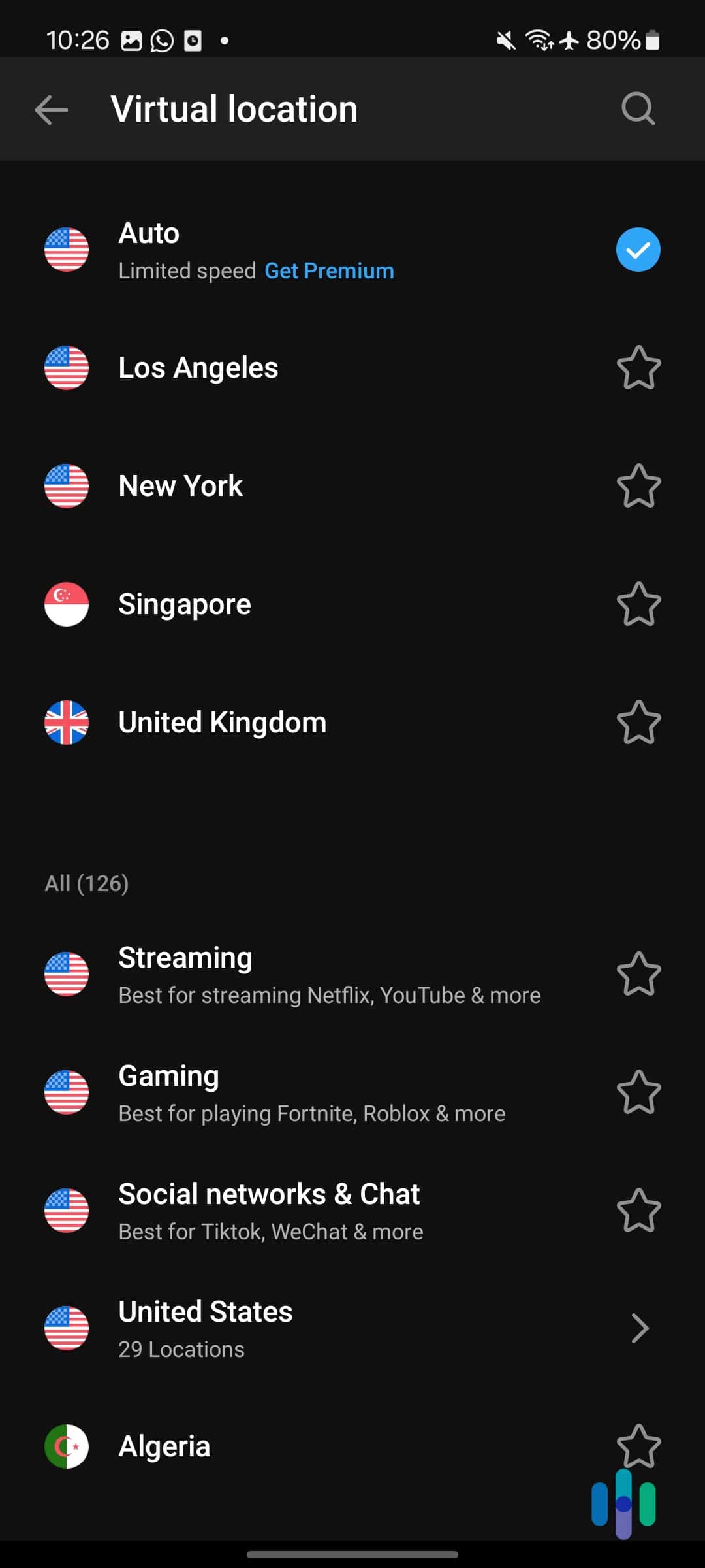 Hotspot Shield showed us the virtual locations we could access if we paid for a subscription. Hotspot Shield showed us the virtual locations we could access if we paid for a subscription.
