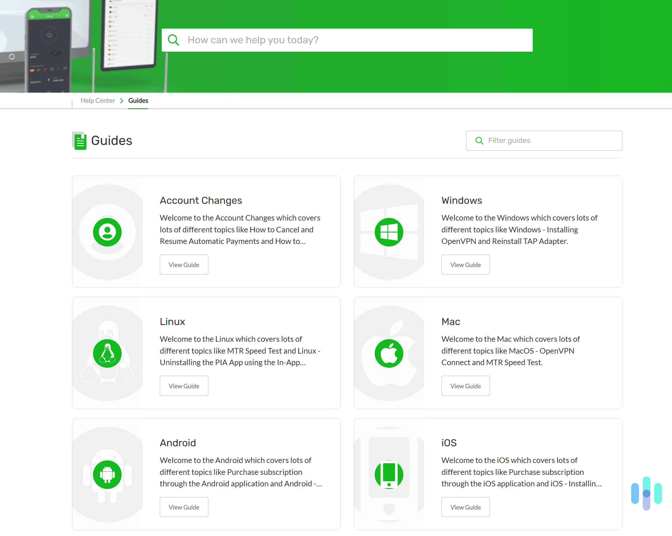 We think PIA’s support library is very in-depth. We think PIA's support library is very in-depth.