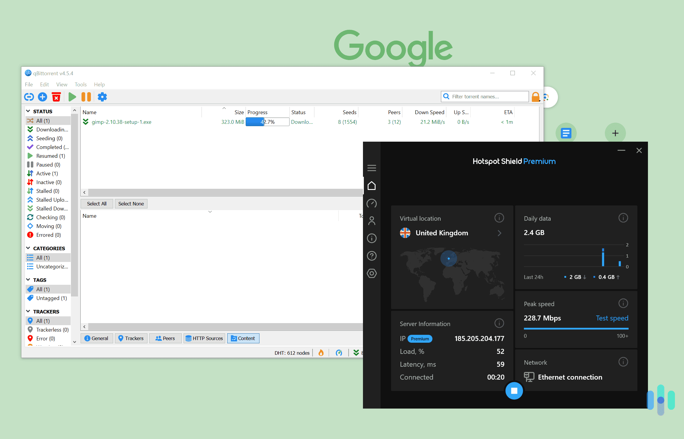 You can download torrents while connected to any Hotspot Shield server. You can download torrents while connected to any Hotspot Shield server.