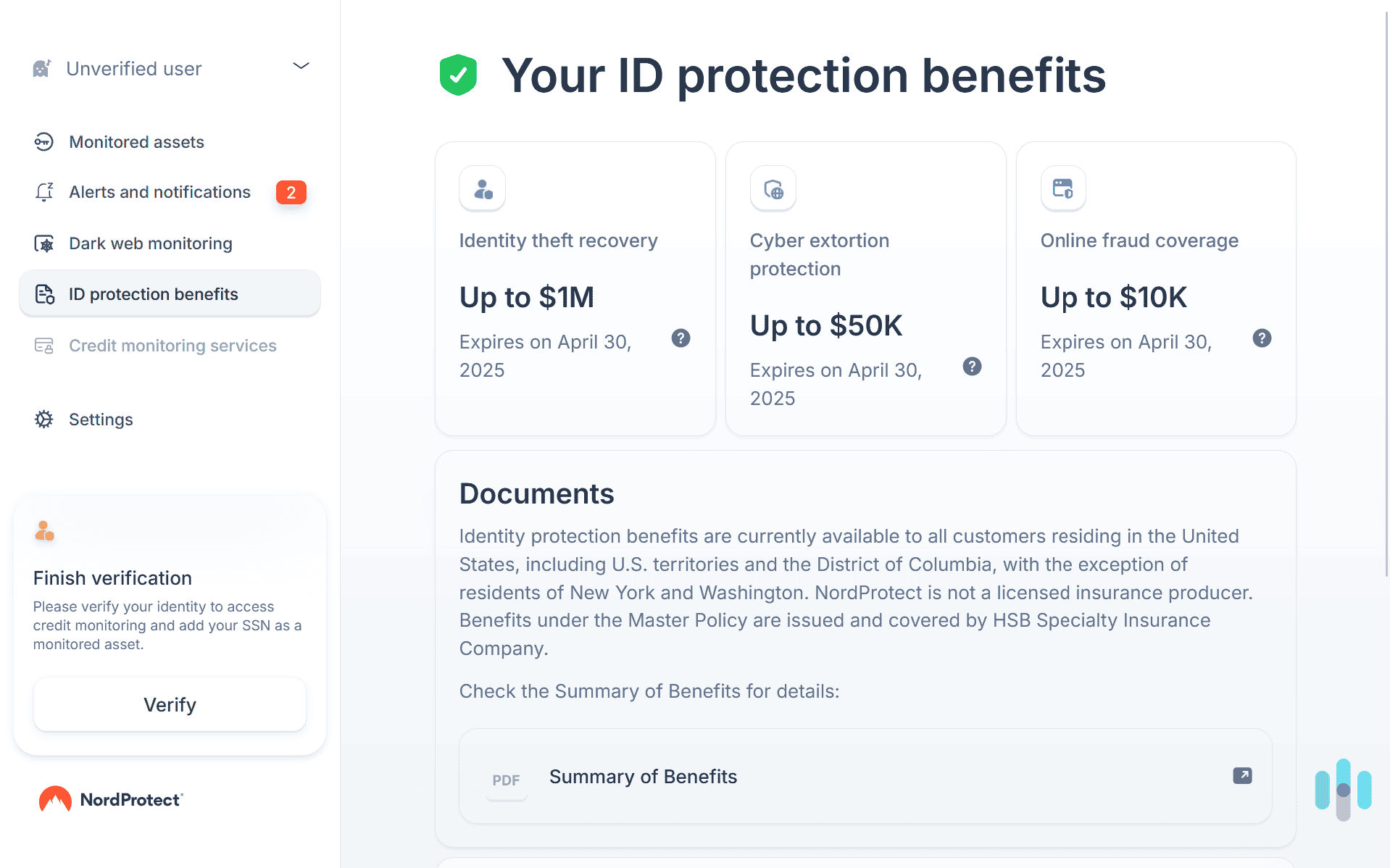 NordProtect gave us a comprehensive look at the insurance we had available if our identity were stolen. NordProtect gave us a comprehensive look at the insurance we had available if our identity were stolen.