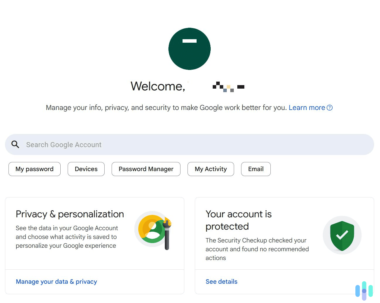 Access the My Activity option, which is located near the top. Access the My Activity option, which is located near the top.