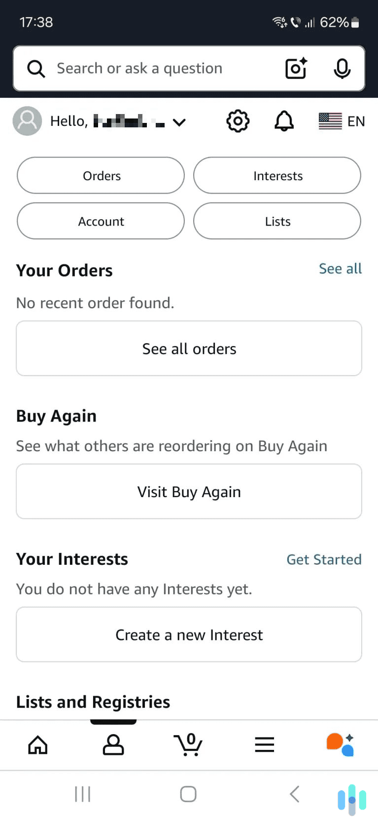 Tap “Lists and Registries” at the bottom, and then access your account settings. Tap “Lists and Registries” at the bottom, and then access your account settings.