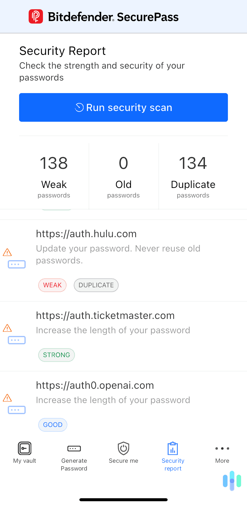 We really liked the specific critiques of our weak passwords We really liked the specific critiques of our weak passwords